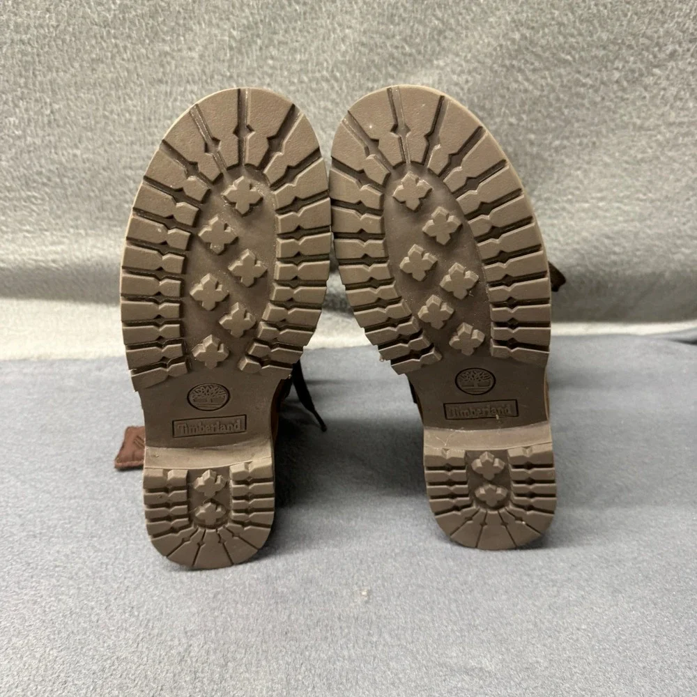 Timberland Boots Womens 9.5 Sherpa Lined‎ 650 Down Insulated Brown Leather